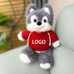 Nuevo Peluche de <span class=keywords><strong>Lobo</strong></span> y Husky, Juguete de Peluche Suave, Almohada para Dormir para Niños, Logotipo Personalizado Disponible - Product Image 1