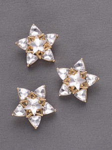 סגסוגת כוכב אבץ בצורת כפתור עם זכוכית נוצץ ברור 16 מ "מ 22 מ" מ ידידותי לסביבה יוקרה עבור בגד/אביזר קישוט - Product Image 4