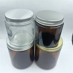 Bouteilles et bocaux en verre avec couvercle en aluminium, crème cosmétique cylindrique 5-500 ml - Product Image 1