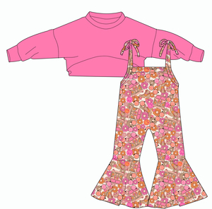 Conjunto Infantil Personalizado OEM con Overoles de Manga Larga con Estampado Occidental para Niños y Niñas, Sin Reseñas Aún - Product Image 2