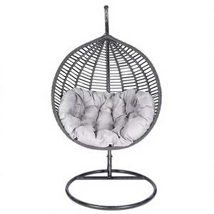 Fauteuil suspendu en métal HaoXuan avec coussin à séchage rapide, design moderne, balançoire de jardin extérieure pour villa - Product Image 4