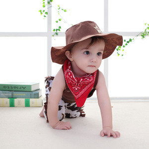 Combinaison de cowboy pour bébé de 3 à 24 <span class=keywords><strong>mois</strong></span>, combinaison fantaisie western pour garçons, <span class=keywords><strong>costume</strong></span> pour tout-petits avec chapeau - Product Image 4