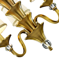 Lustre LED de luxe en laiton VH de haute qualité, grandes tailles moyennes, éclairage intérieur suspendu pour la maison, le bureau, le café et le salon.