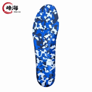 Semelles de sport en EVA camouflage bleu, amortissantes pour les genoux, compatibles avec les chaussures de sport - Product Image 3