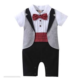 Ensembles de vêtements <span class=keywords><strong>pour</strong></span> bébés, vêtements <span class=keywords><strong>pour</strong></span> enfants de 3 à 18 mois, combinaison formelle <span class=keywords><strong>pour</strong></span> gentleman, noir et blanc, manches courtes, <span class=keywords><strong>barboteuse</strong></span>, smoking <span class=keywords><strong>pour</strong></span> bébé garçon, BBRS-001 - Product Image 2