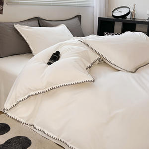 Ensemble <span class=keywords><strong>de</strong></span> draps <span class=keywords><strong>de</strong></span> literie <span class=keywords><strong>de</strong></span> couleur unie 100% lin <span class=keywords><strong>de</strong></span> coton lavé comme <span class=keywords><strong>housse</strong></span> <span class=keywords><strong>de</strong></span> <span class=keywords><strong>couette</strong></span> douce et respirante texturée avec taie d'oreiller - Product Image 1