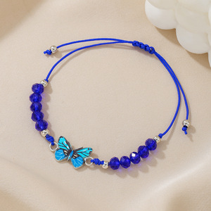 Colorful Woven Butterfly <b>Bracelet</b> Zinc Alloy <b>Crystal</b> Beaded Jewelry Unisex Gift Fashion <b>Bracelets</b> - Product Image 3