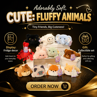 Magnifique aimant de réfrigérateur en peluche de dessin animé, pendentif magnétique en forme d'animal pour cadeau et décoration de chambre