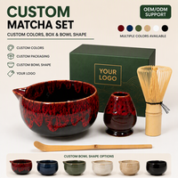 Kit de Matcha Personnalisé en Gros : Serviette de Thé, Cuillère en Bambou, Fouet Chasen, Support, Bol en Céramique – Coffret Cadeau Matcha
