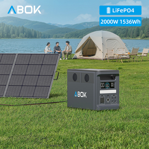 Estación de Energía Portátil ABOK 2000W 1536Wh, Generador Eléctrico con Batería de Litio MPPT de 1200W, Estación de Energía Solar para Camping - Product Image 5