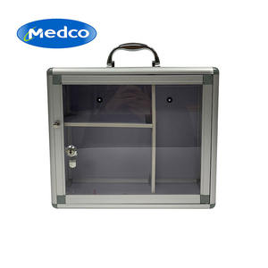 Botiquín de Primeros Auxilios de Aleación de Aluminio MK08-134A con Cerradura, Gran Capacidad, Caja de Almacenamiento de Medicamentos para Montar en la Pared, para Uso Doméstico - Product Image 4