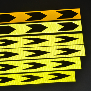 Adesivo di avvertenza di sicurezza con nastro riflettente <span class=keywords><strong>giallo</strong></span>/nero <span class=keywords><strong>fluorescente</strong></span> da 90 m - Product Image 2