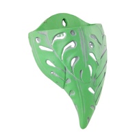 Nouvelle jardinière en ciment en forme de feuille, couleur vert-gris, écologique, pour plantes verticales suspendues, fleurs artificielles, décoration intérieure