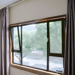 Ventanas Francesas de Aluminio con Doble Vidrio Certificado GEDELI, Estilo Moderno, Marco de Acero Negro, Apertura Vertical Deslizante para el Hogar - Product Image 1