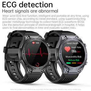 นาฬิกาอัจฉริยะ2025 JA01หน้าจอ ECG AMOLED คลิกเดียวปุ่ม SOS BT โทรอัตราการเต้นของหัวใจตรวจวัดความดันโลหิตซิลิกาเจลสำหรับเล่นกีฬา - Product Image 5