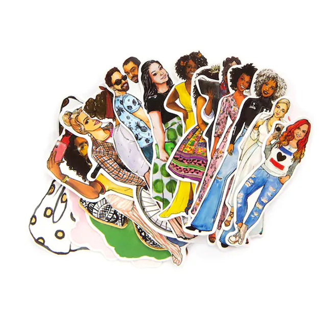 Premium Custom Self Adhesive Vinyl Sticker Waterproof Cartoon Laptop Sticker Vinyl Sticker Packs
