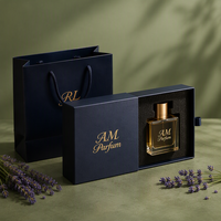 Boîte cadeau de luxe personnalisée en carton mat avec tiroir pour parfum, logo estampé à chaud or, impression quadricolore, aseptique, recyclable, pour le marché américain