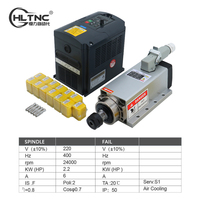 Pengiriman Gratis ke Brazil, Spindle Berpendingin Udara 1.5kw 2.2KW 110V 220V DENGAN Kit VFD, Motor Spindle Penggilingan Logam untuk Router CNC