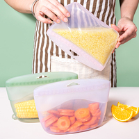 Sac de conservation alimentaire en silicone de qualité alimentaire conforme aux normes européennes, compatible micro-ondes et lave-vaisselle, 1000 ml, sac hermétique pour aliments