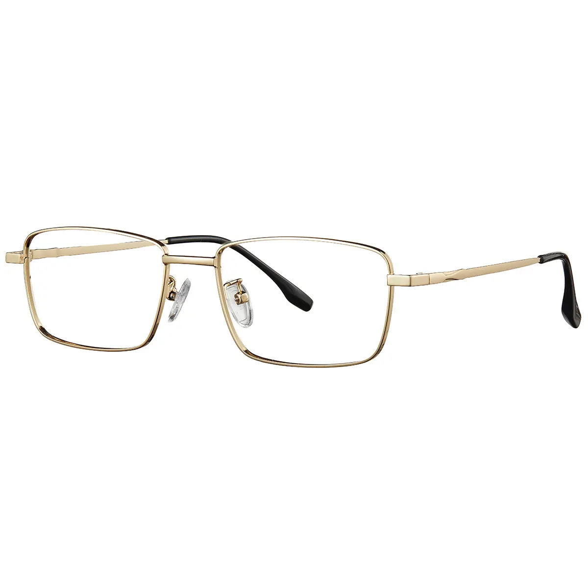 Bingkai optik stok persegi panjang logam pria wanita baru, bingkai kacamata baca murah, desain kacamata bingkai kacamata Retro