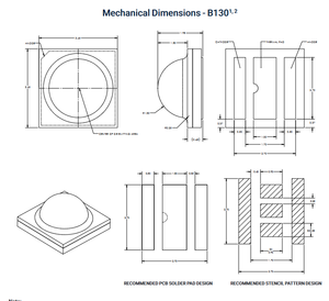Chip LED Luminuss SST-10-R-B130-G630 Serie SST-10 de un Solo Color, LED Rojo de 630nm y 5W - Product Image 6