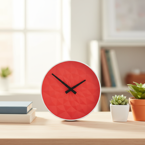 <span class=keywords><strong>Horloge</strong></span> murale moderne en porcelaine <span class=keywords><strong>rouge</strong></span> mat avec aiguilles numériques en quartz, <span class=keywords><strong>design</strong></span> floral plaqué or, pour la maison ou l'hôtel - Product Image 5
