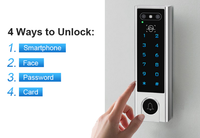 Tuya APP WIFI reconnaissance faciale 125KHz 13.56MHz carte RFID, biométrique empreinte digitale visage télécommande contrôle d'accès de porte intelligente