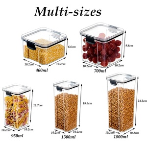 Recipientes Herméticos para Almacenamiento <span class=keywords><strong>de</strong></span> Alimentos con Tapas, Plástico, para <span class=keywords><strong>Cereales</strong></span>, Harina, Azúcar, Almacenamiento <span class=keywords><strong>de</strong></span> Alimentos para Fiestas - Product Image 6