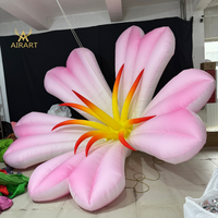 Ballon géant gonflable en tissu Oxford épais, très populaire, en forme de tête de fleur, durable, pour la décoration de festivals de musique