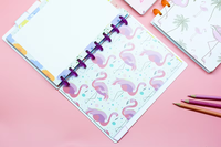 Personnalisé A5 Taille Flamingo Kawaii Mignon Motif Enfants Journal Étudiant Haute Qualité Journal Feuilles Mobiles Disque Cahier Relié