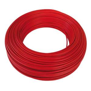 Câble électrique monoconducteur Fs17, conducteur en cuivre de 1,5 mm, couleur rouge, bobine de 100 m, isolé pour applications électriques - Product Image 5