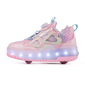 Chaussures à LED pour enfants avec chargement USB, style marche, respirantes, décontractées, avec roulettes, pour la vente en gros - Product Image 4