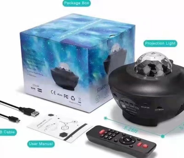 New Arrival Portable Ocean Wave Laser Lighting Star Sky Projector Smart Night Light Projector