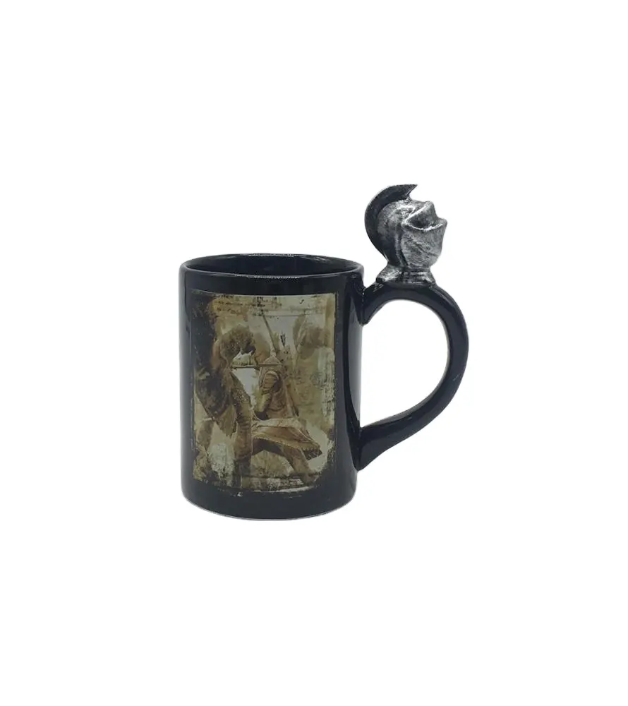 Lustige Kaffeetasse Soldat Spartan Helm 11 Oz Keramik Kaffeetassen Tee tasse, Hand malerei