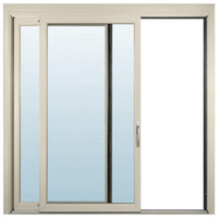Ventana Corredera Moderna de Aluminio para Autobús con Vidrio Templado, Diseño de Rotura Térmica, Aislamiento Térmico