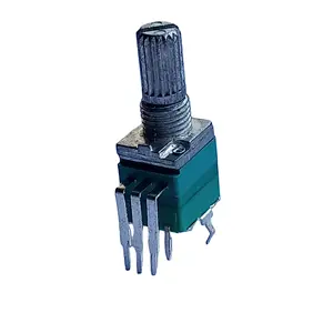 9Mm Metalen Handvat Verticaal Gemonteerd 7-Pin Stereo Volumeregeling Rotary Potentiometer Schakelaar