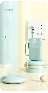 Mini batterie externe transfrontalière en plastique avec câble intégré, 10 000 mAh, haute capacité, sortie multi-USB, logo personnalisé disponible - Product Image 3