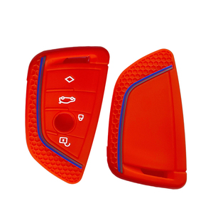 เคสกุญแจรีโมทอัจฉริยะแบบมี4ปุ่มทำจากซิลิโคนสำหรับ <span class=keywords><strong>X1</strong></span> X3 X5 X6 F48 F16 - Product Image 2