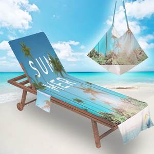 ผ้าคลุมเก้าอี้ชายหาดไมโครไฟเบอร์แบบพกพาพร้อมกระเป๋าเป้และกระเป๋าพิมพ์ลายสำหรับวันของคุณที่ชายหาด - Product Image 6