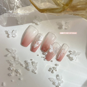 Kits d'ongles mixtes 3d nail art DIY résine papillon boule en acier perle matériel 3d ongles accessoires pour salon de beauté - Product Image 5