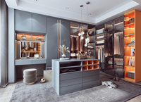 Ensemble de meubles de garde-robe moderne personnalisé de couleur verte pour la maison Solution de stockage de vêtements de chambre à coucher