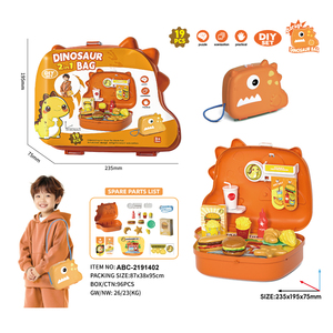 Ensemble de sacs à dos Lucky Toys pour enfants, thèmes dinosaures de dessins animés, <span class=keywords><strong>maquillage</strong></span>, cuisine et desserts de restauration rapide, en plastique, pour jeu d'imitation - Product Image 3