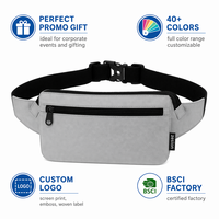 Sac banane promotionnel personnalisé avec logo, sac banane recyclé, sac de festival, sac de taille, sac ceinture, cadeau d'entreprise, vente en gros OEM