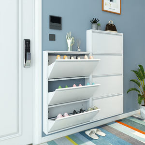 ตู้รองเท้าโลหะบางเฉียบทันสมัยห้องนั่งเล่นทางเข้าประตูแคบในร่มสไตล์ใหม่ - Product Image 4