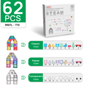 Ensemble <span class=keywords><strong>de</strong></span> jouets éducatifs Montessori MNTL pour la <span class=keywords><strong>maternelle</strong></span>, tuiles magnétiques, bricolage, tuiles <span class=keywords><strong>de</strong></span> <span class=keywords><strong>construction</strong></span> magnétiques 3D, jouet STEM pour enfants - Product Image 3