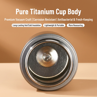 Mug isotherme en titane anti-transpiration personnalisé, sans BPA, portable pour les voyages et le bureau, vente en gros, logo personnalisé disponible