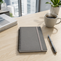Carnet à spirales A5 avec logo personnalisé et bande élastique - Journal d'affaires promotionnel pour cadeaux d'entreprise