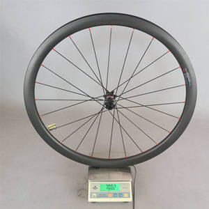 Set Ruote da Strada UCI Disc 24-28H 25X50mm Cerchio in Carbonio Clincher 3k Stwill con Mozzo D411/D412 Nippli Esterni Rossi DT-50c - Product Image 6