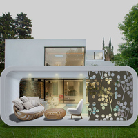 Design moderne et élégant, conteneur de maisons, cabine de pomme, pod de bureau pour vivre, profiter des vacances