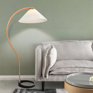 Lampada da terra a LED in legno in stile nordico a gomito <span class=keywords><strong>per</strong></span> interni in fattoria - Product Image 3